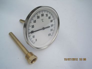 Thermometer Ø80mm - 100mm Tauchhülse