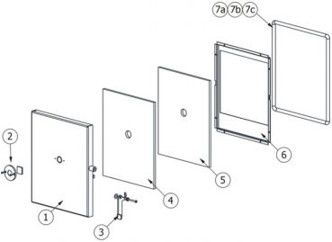 Preview: Für Feuertür: Innere Calorite - Guckloch Ø 40 - 41151101302