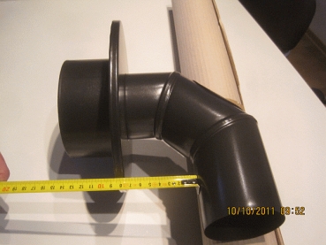 Preview: Ø 80 mm, Schornsteinanschluß, Erweiterung mit Rosette Ø 210 mm