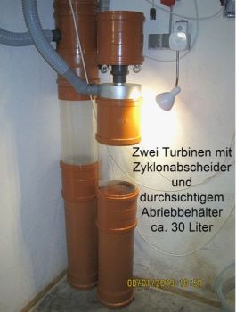 Preview: RED Compact 18 Easy Clean mit 2 automatischen Pellets-Befüllungs-Sauganlagen