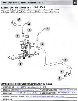 Preview: 41801204500 Gabel-Rohr Ø18 - u.a. Rücklaufrohr für RED Comp. EASY CLEAN -2015