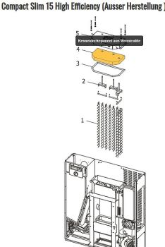 Kesseldeckelpaneel aus Vermiculite - 41151300100 für RED Compact SLIM