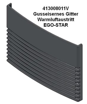 413008011V Gusseisernes Gitter Warmluftaustritt, für EGO/STAR 1.0