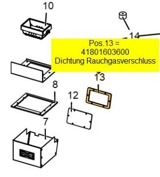 41801603600 Dichtung Rauchgasverschluss, JAZZ, Selecta, Performa