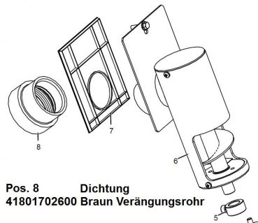 Silikondichtung  Braun 41801702600 - Rohrleitung Förderschnecke