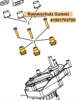 41801703700 Rammschutz Gummi für Brushless Getriebemotor 41451702200