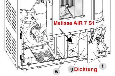 Preview: Dichtung der Strukturklappe 41802002400 für MCZ Alea + RED Melissa