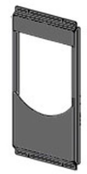 Preview: 43640425 Schwarze Feuerstellenfront für Mercury 6 kW, Omega '05, Planet '05, Saturn '05