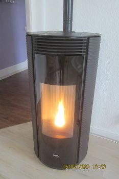 CADEL Pelletofen Spin Plus 9, Stromausfall-Notbetrieb vorbereitet, Gusseisen