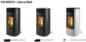 Preview: CLUB AIR 10 R, 7122049 - 10 kW ABSOLUTE (3) 6922023, Deckplatte Keramik Matt Black und Metall-Verkleidung White