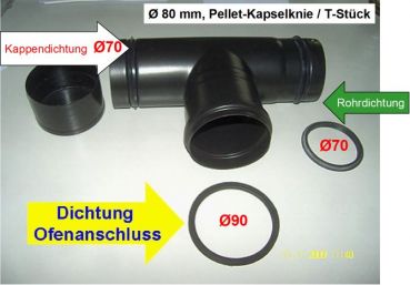 Preview: Dichtring Ø90 für Pelletrohre Ø80 und Ø100 Fabrikat Muldenthaler