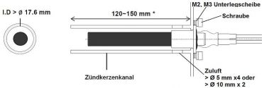 FUJI Keramische Zündkerze PSX-1-240-B, 315 Watt