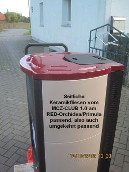 6x seitl. Keramik für RED Pelletofen ORCHIDEA - passend für MCZ Pelletofen CLUB/SUITE 1.0