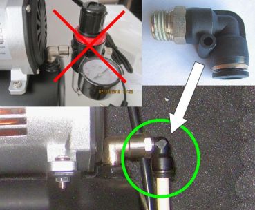 Preview: "L" Verbindung mit Gewinde für Rohr Ø 8