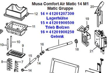 Trieb Bolzen 41201900500 für Comfort Air Matic 14, Position:15