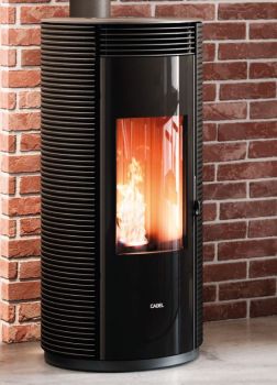 CADEL Pelletofen Spin Plus 9, Stromausfall-Notbetrieb vorbereitet, Gusseisen