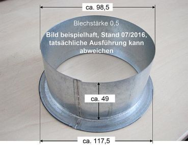 Ø 100 mm Anschlußflansch / Bundkragen - 2121