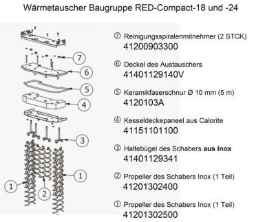 Preview: Haltebügel des Schabers aus Inox, Cod. 41401129341