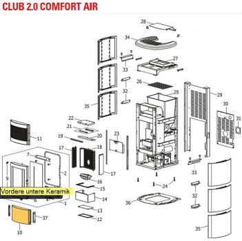 CLUB 2.0, Vordere untere Keramik