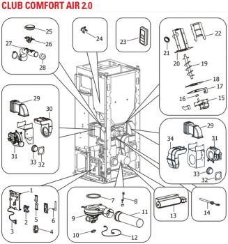 Preview: MCZ CLUB 2.0 Comfort Air 12,0 kW