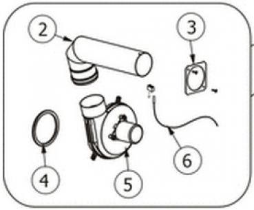 Preview: Haftenddichtung Rauchvolute 41801100100, ca. Ø150x7mm