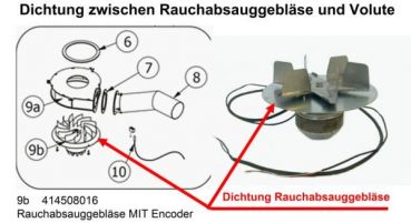Preview: Dichtung 41801301500 für Rauchabsauggebläse ca. Ø210x7mm