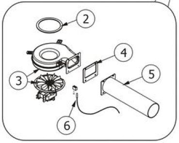 Preview: Dichtung 418008030 für Rauchabsauggebläse 41451003202 (alt:414508024), ca. 100x85x7mm