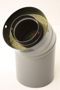 Preview: Ø 80 mm, Pellet-Bogen 45° o.T. - doppelwandig isoliert