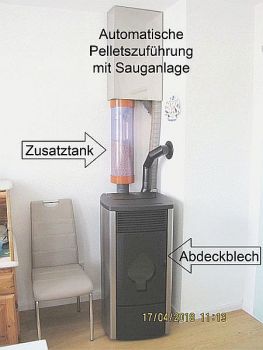 Preview: Eigener Pelletofen MCZ EGO Hydromatic 12 - 11,9 kW, im Büro