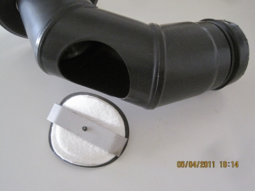 Preview: Ø 80 mm, Bogen 90° mit Tür