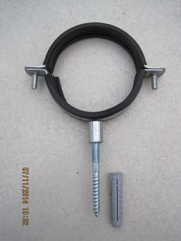 Set Rohrschelle Ø 80mm, mit Stockschraube M8x80 und Fischer-Dübel SX