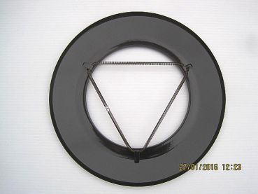 Preview: Wandrosette mit Feder für doppelwandige Pelletrohre Ø 80 mm