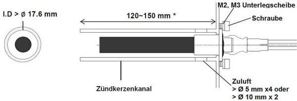 FUJI Keramische Zündkerze PSX-2-240-B, 315 Watt
