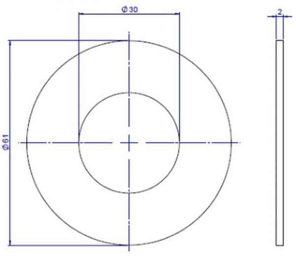 2mm-Abstandscheibe für Behebung Fehler A11 - Modelle 2.0