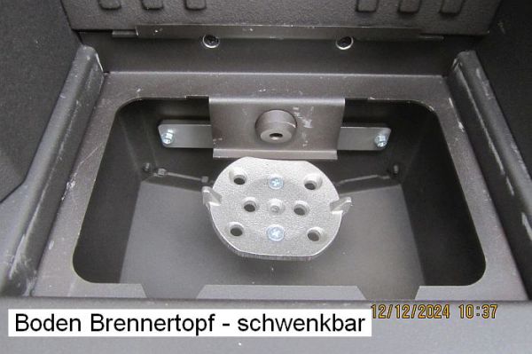 CADEL Pelletofen Spin Plus 9, Stromausfall-Notbetrieb vorbereitet, Metall Titanium 7024012