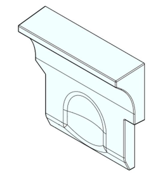 Rückwand aus Alutec ® 41151001200