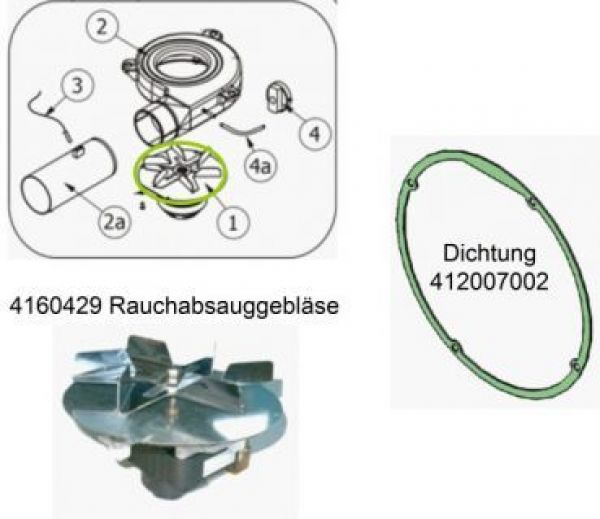 Dichtung 41801102500 für Rauchabsauggebläse