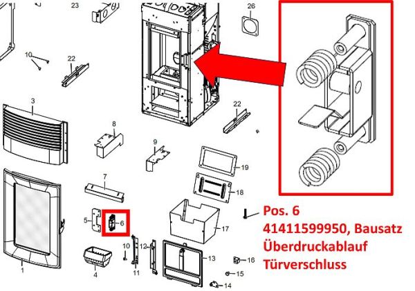 41411599950 Bausatz Überdruckablauf Türverschluss