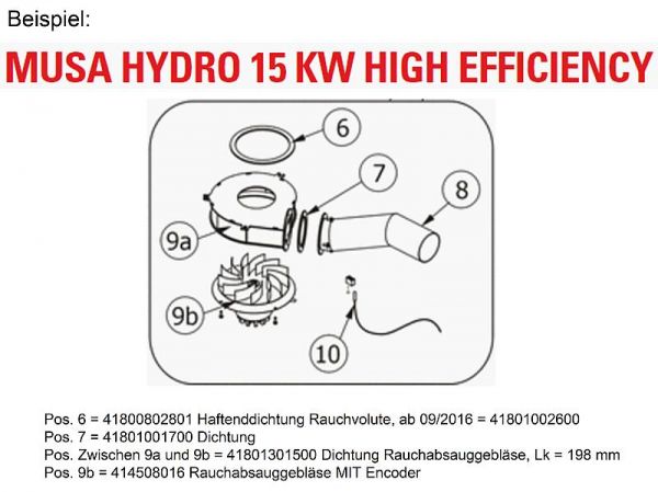 41801002600 Haftenddichtung Rauchvolut ca. Ø130x5mm
