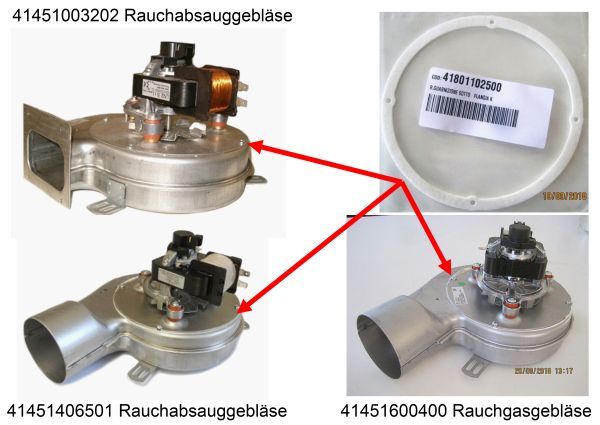 Dichtung 41801102500 für Rauchabsauggebläse - unter Motorflansch