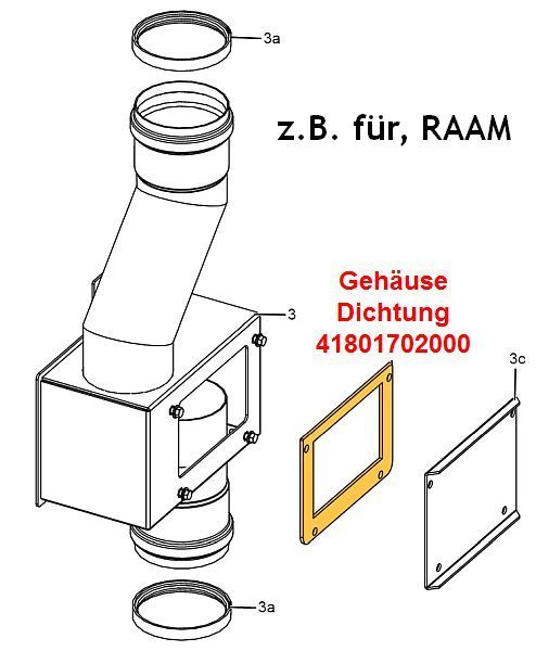 Gehäuse Dichtung 41801702000, ca. 158x110x5mm