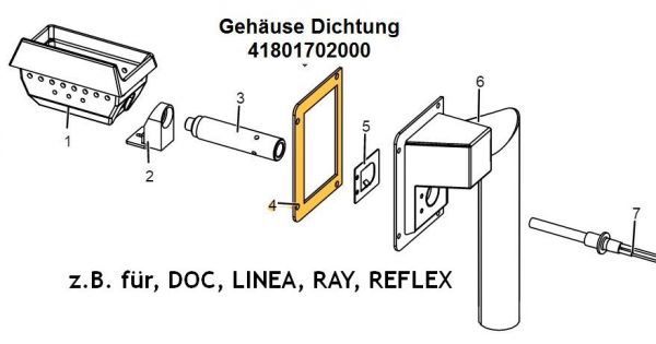 Gehäuse Dichtung 41801702000, ca. 158x110x5mm