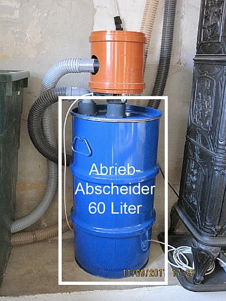 Pellets Saugsystem mit Abriebabscheider