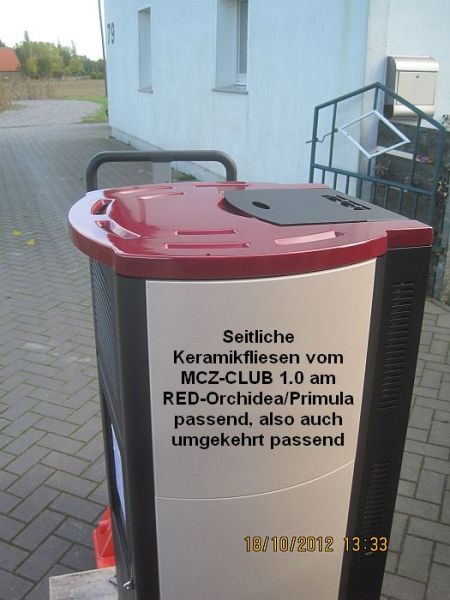 6x seitl. Keramik für RED Pelletofen ORCHIDEA - passend für MCZ Pelletofen CLUB/SUITE 1.0