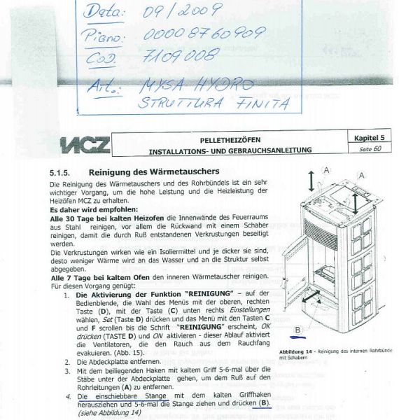 41200904301 Abkratzerstab Rauchgasgebläseraum für EGO-/STAR-Hydro