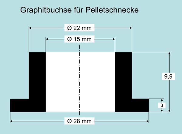 Graphitbuchse für Pelletsschnecke 4120614,  1 Stück