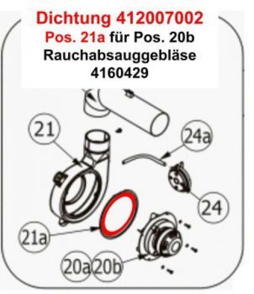 Dichtung 41801102500 für Rauchabsauggebläse