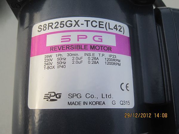 SPG Getriebemotor S8R25GX-TCE (L42) OHNE Getriebe