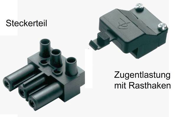 Steckverbinder-Steckerteil mit Rasthaken