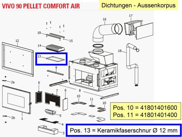 Dichtung 41801401300 für Gebläse Anschlußstück VIVO 90